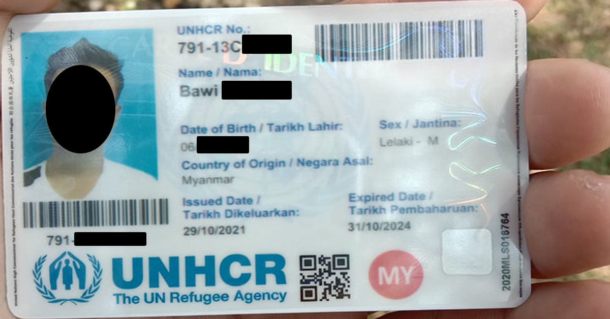 UNHCR Malaysia nih mi thar card/catlap a pek hna